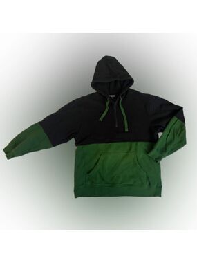 Wellington Men’s Black Green Block 1/4 Zip Sweatshirt Hoodie. Size L